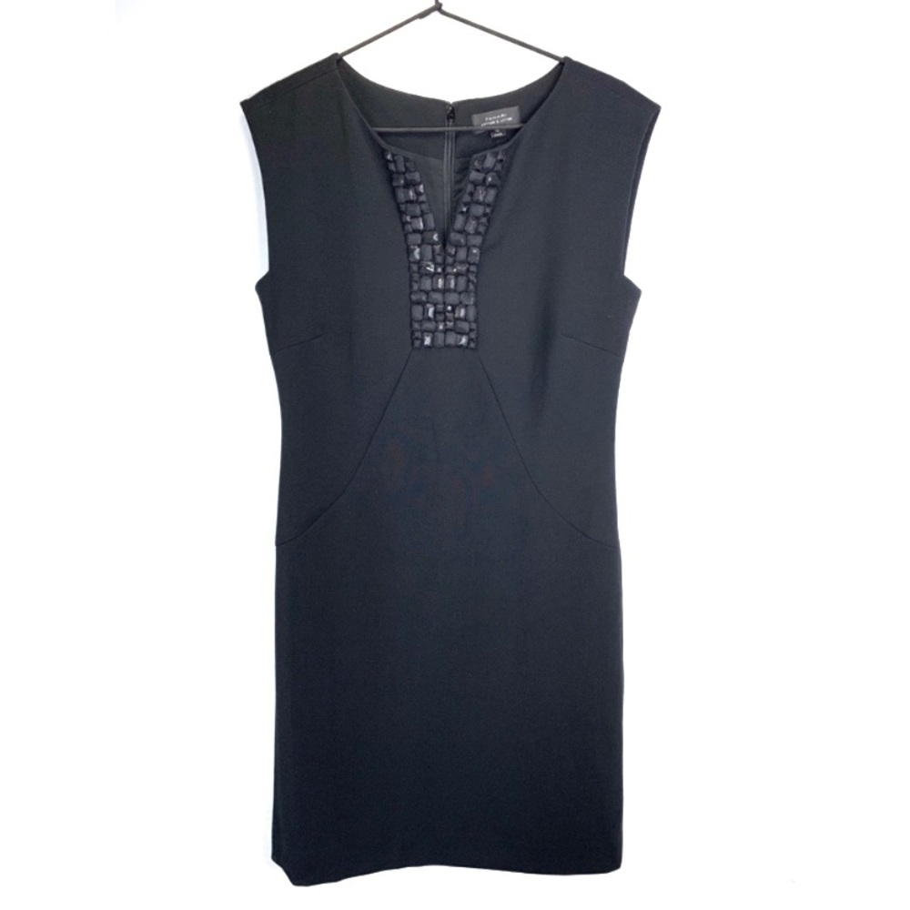4/$25 Tahari Arthur S. Levine LBD embellished neckline